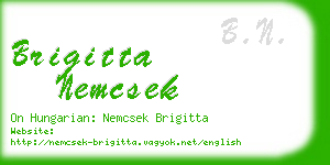 brigitta nemcsek business card